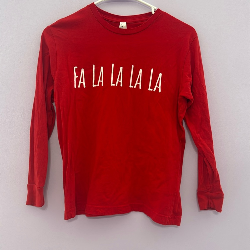 Kids Christmas long sleeve tshirt size youth medium